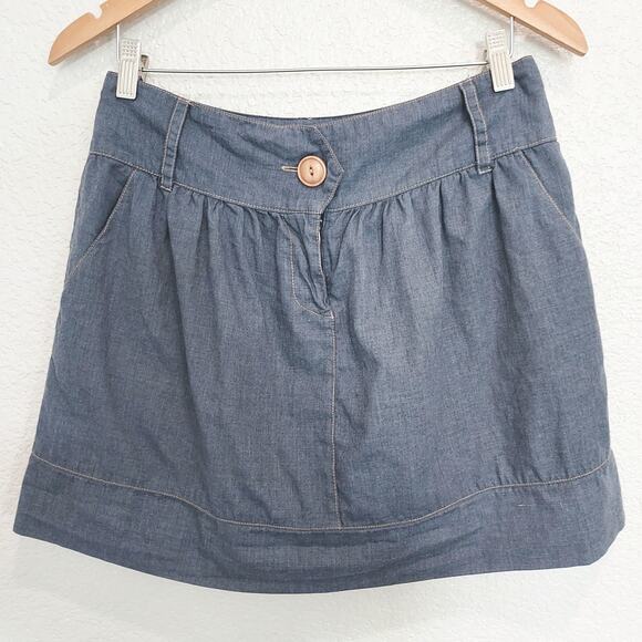 Mimi Chica Chambray Skirt Size Medium - Picture 1 of 6